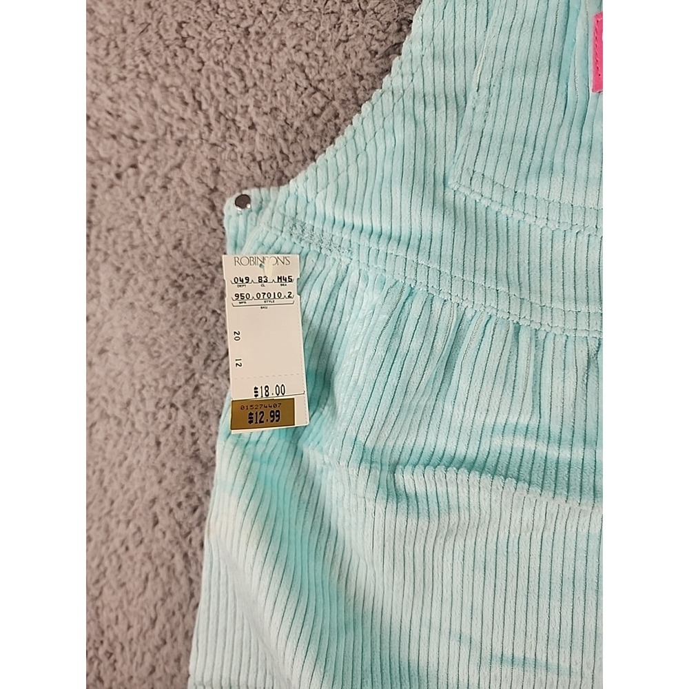 Vintage OshKosh Bgosh Girls Corduroy Jumper Dress Aqua Blue Made in USA 5 NWT - Picture 6 of 10